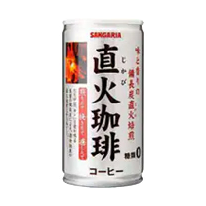 缶コーヒー 直火珈琲 糖類ゼロ　185ml×30本入り(1ケース)【受注販売品（大型サイズ）】