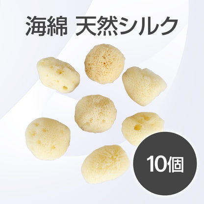 天然海綿シルク 10個 (約3～5cm)【受注販売品】